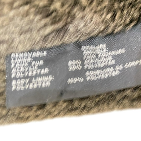 Marc New York reversible taupe brown faux fur black nylon zip up vest sz large - Picture 9 of 10